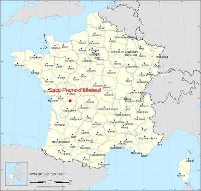 Carte de Saint-Pierre-d'Exideuil