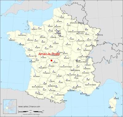 Carte de Arnac-la-Poste