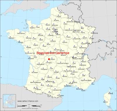 Carte de Bessines-sur-Gartempe