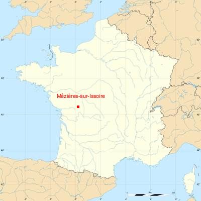 Fond de carte avec Mézières-sur-Issoire