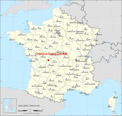 Carte de Oradour-Saint-Genest