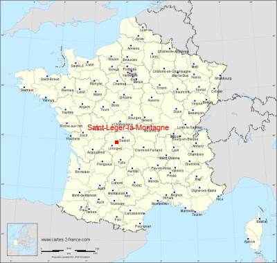 Carte de Saint-Léger-la-Montagne