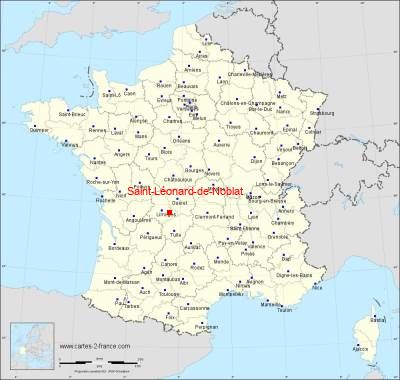 Carte de Saint-Léonard-de-Noblat