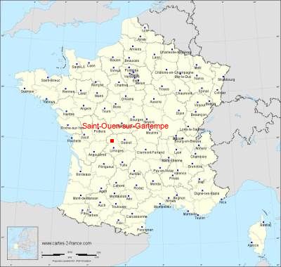 Carte de Saint-Ouen-sur-Gartempe