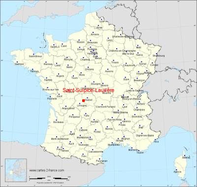 Carte de Saint-Sulpice-Laurière