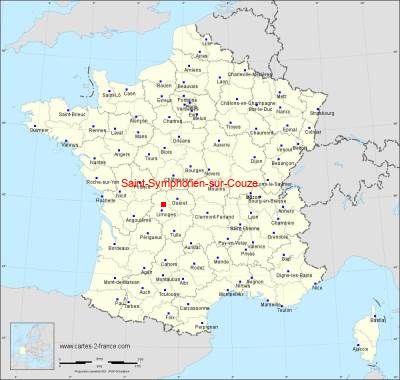 Carte de Saint-Symphorien-sur-Couze