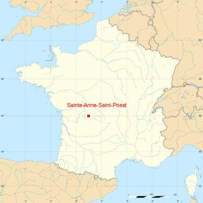 Fond de carte avec Sainte-Anne-Saint-Priest