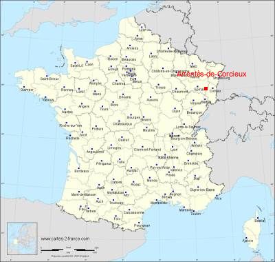 Carte de Arrentès-de-Corcieux