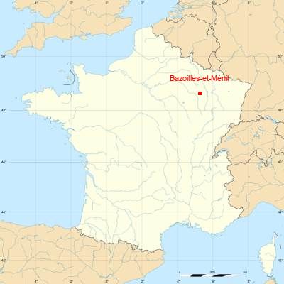 Fond de carte avec Bazoilles-et-Ménil