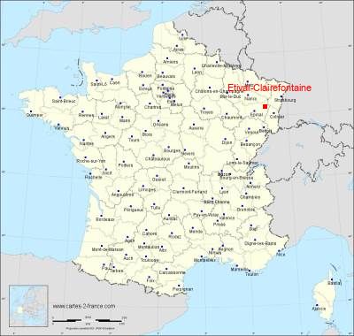 Carte de Etival-Clairefontaine