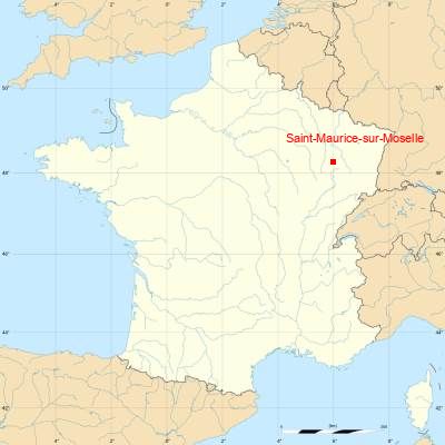 Fond de carte avec Saint-Maurice-sur-Moselle