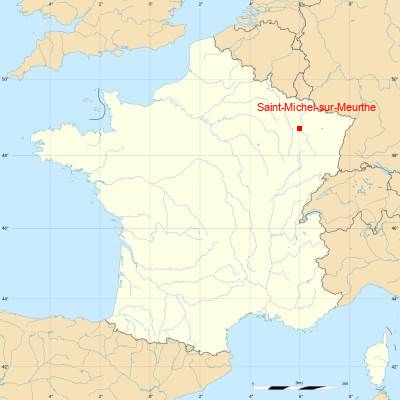 Fond de carte avec Saint-Michel-sur-Meurthe