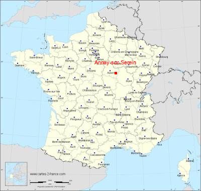 Carte de Annay-sur-Serein