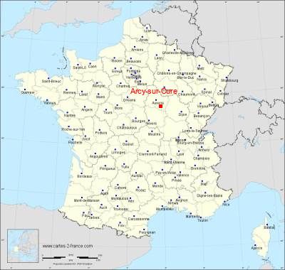 Carte de Arcy-sur-Cure