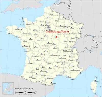 Carte de Champs-sur-Yonne
