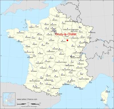Carte de Cruzy-le-Châtel