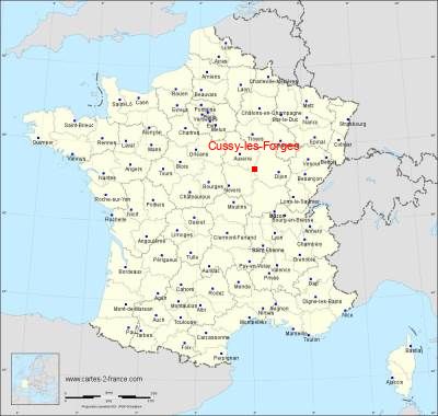 Carte de Cussy-les-Forges