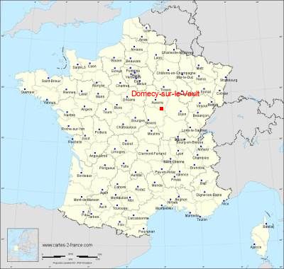 Carte de Domecy-sur-le-Vault