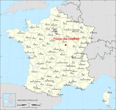 Carte de Foissy-lès-Vézelay