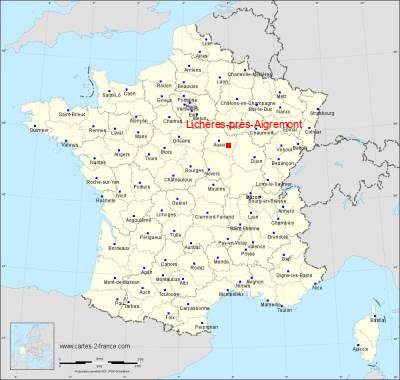 Carte de Lichères-près-Aigremont