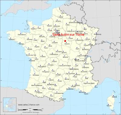 Carte de Saint-Aubin-sur-Yonne