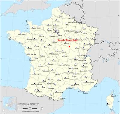 Carte de Saint-Brancher