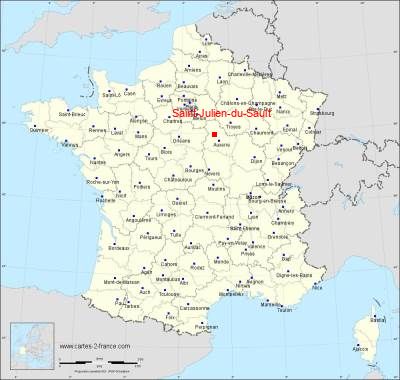 Carte de Saint-Julien-du-Sault