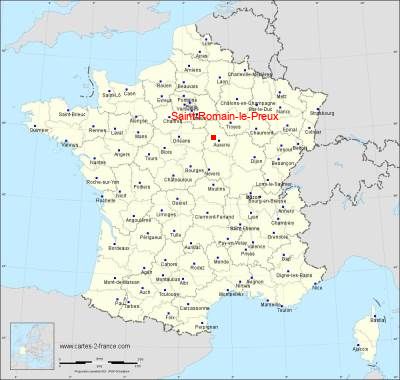 Carte de Saint-Romain-le-Preux
