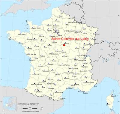 Carte de Sainte-Colombe-sur-Loing