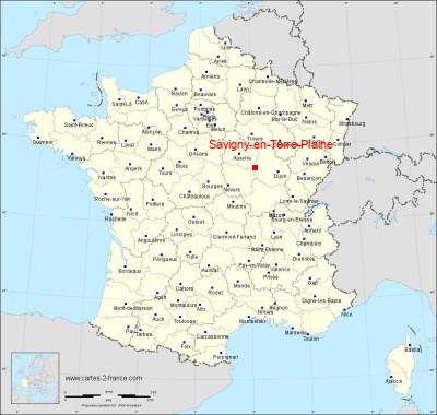 Carte de Savigny-en-Terre-Plaine