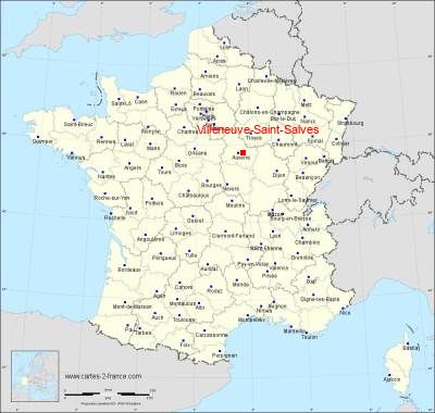 Carte de Villeneuve-Saint-Salves