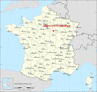 Carte de Villeneuve-l'Archevêque
