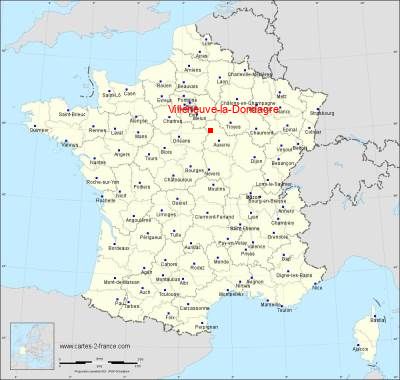 Carte de Villeneuve-la-Dondagre