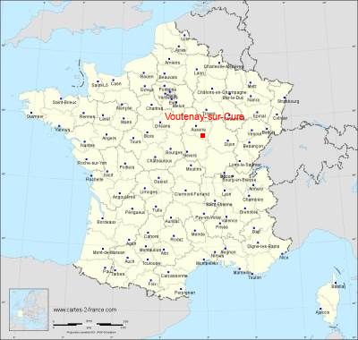 Carte de Voutenay-sur-Cure