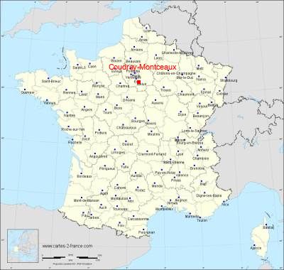 Carte de Coudray-Montceaux