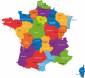 Carte de France des 22 régions françaises avant la réforme de 2016