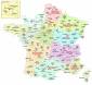Carte de la France suite au rédécoupages des régions