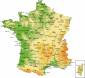 Carte du relief en France