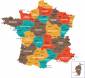 Carte de France des régions avant réforme
