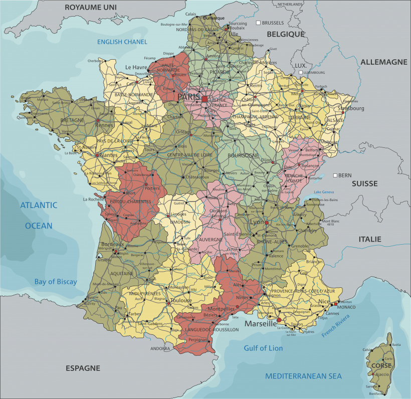 Cartes de France géopolitique