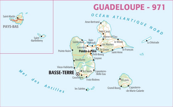 Carte Guadeloupe