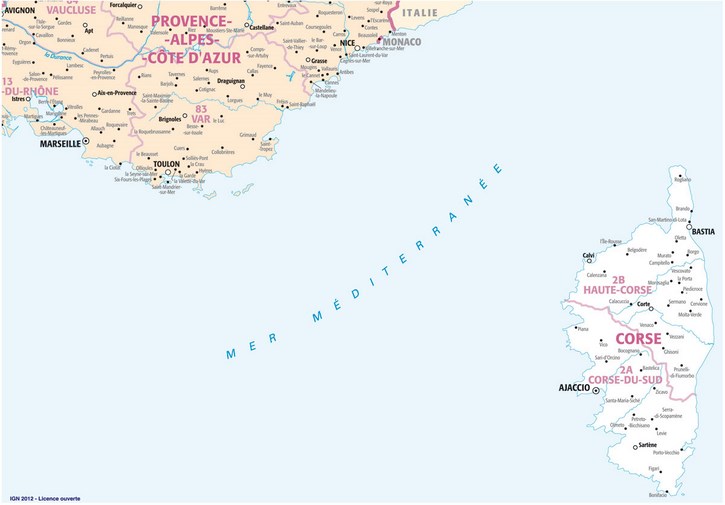 Carte Corse