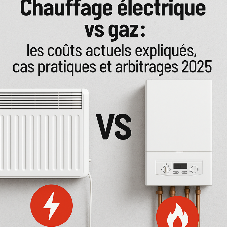 Chauffage électrique vs gaz : les coûts actuels expliqués, cas pratiques et arbitrages 2025