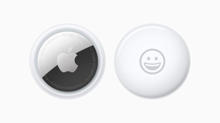 Apple AirTag: ejemplo de etiqueta Bluetooth emparejada con una red comunitaria cifrada.