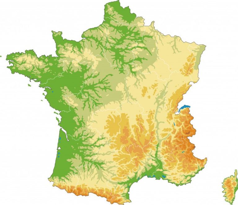 Carte du relief de France : guide pédagogique des paysages et formations géographiques
