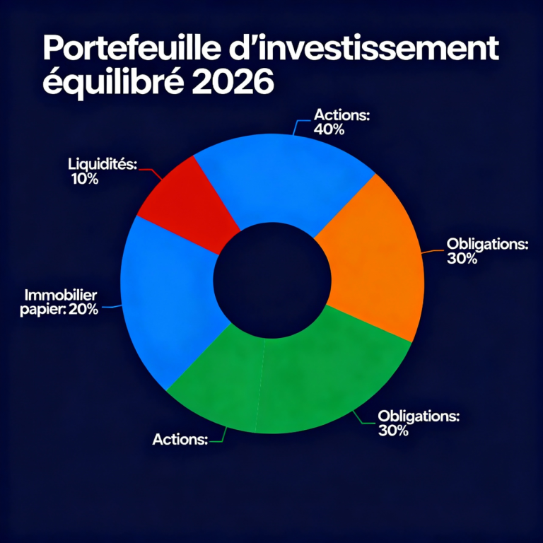 Allocation d'actifs équilibrée 2026 : 30% obligations, 35% actions, 25% immobilier, 10% liquidités