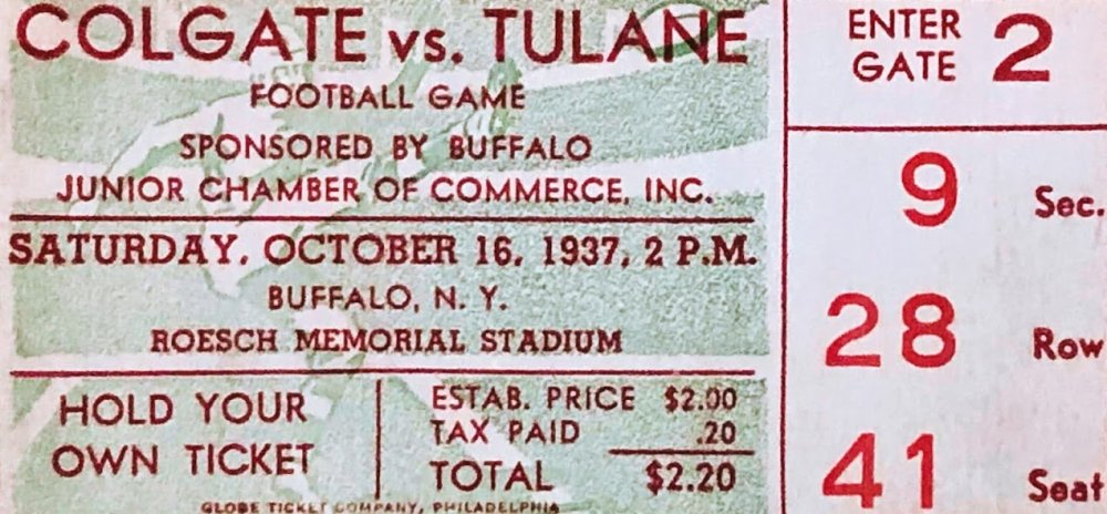 Old event ticket illustrating the evolution towards e-tickets