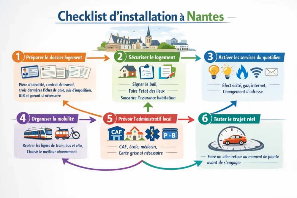 Checklist des démarches pour déménager à Nantes et organiser les transports