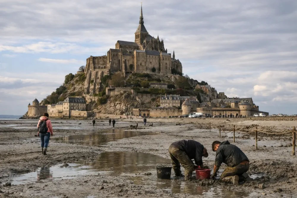 mont saint michel normandie maree