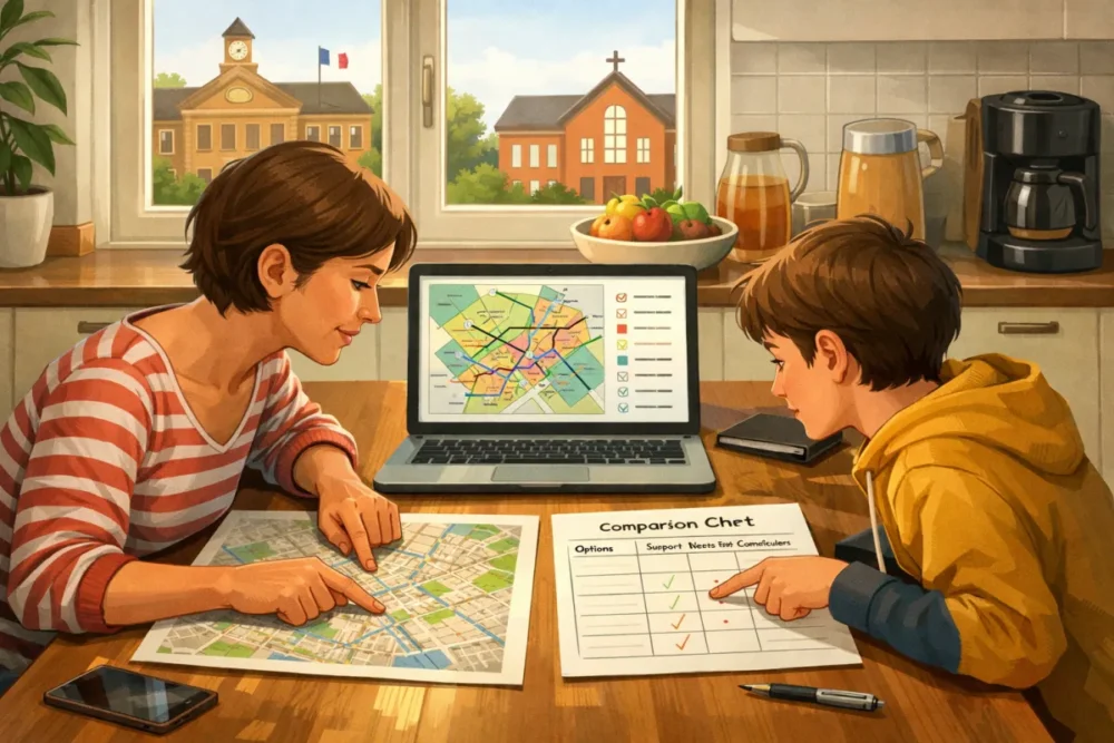 Choisir un collège pour son enfant : méthode simple pour comparer le secteur, les options et les points à vérifier